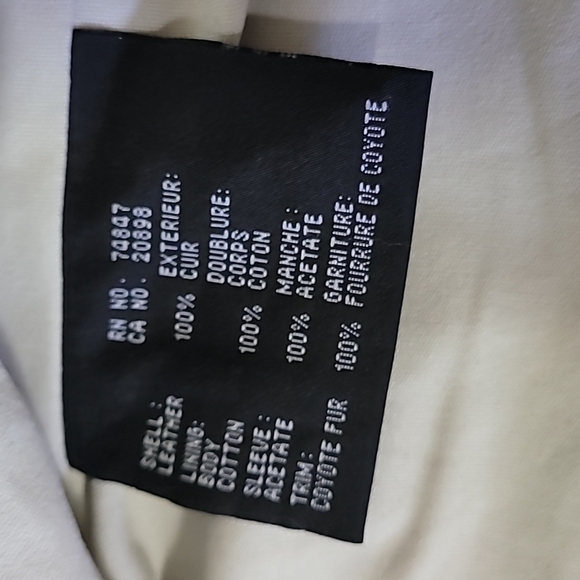 Andrew Mark Leather Coyote Fur Jacket Size  XS - Picture 8 of 16